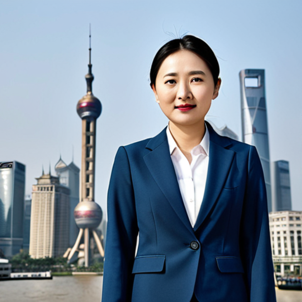 **
"A professional Chinese businesswoman in a tailored, modest skirt suit, standing in a modern Shanghai office with the Bund in the background, fully clothed, appropriate attire, safe for work, perfect anatomy, natural proportions, family-friendly, high resolution, professional photography, corporate portrait."
**