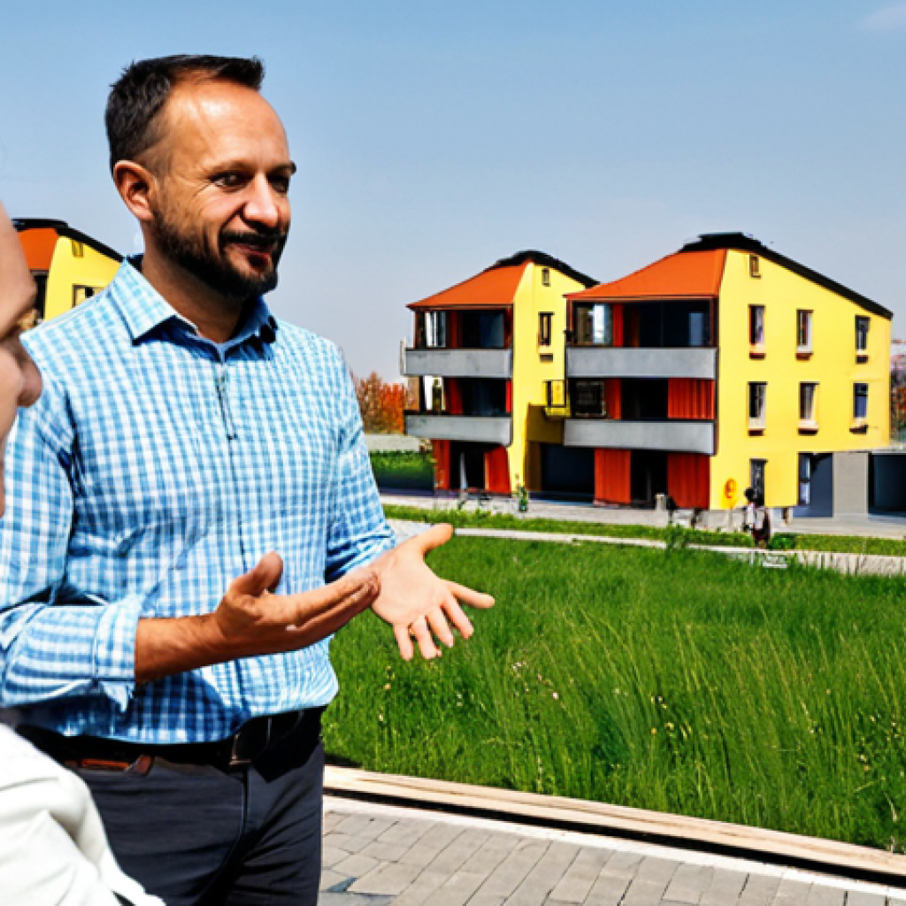 **
"A professional architect presenting sustainable housing designs at a community meeting in Budapest, Hungary. The focus is on affordable and eco-friendly solutions for families. Participants are fully clothed in appropriate attire, engaging in a positive discussion. Modern architecture in the background with traditional Hungarian elements. Safe for work, appropriate content, fully clothed, professional, modest, perfect anatomy, correct proportions, natural pose, well-formed hands, proper finger count, natural body proportions, high quality."
**