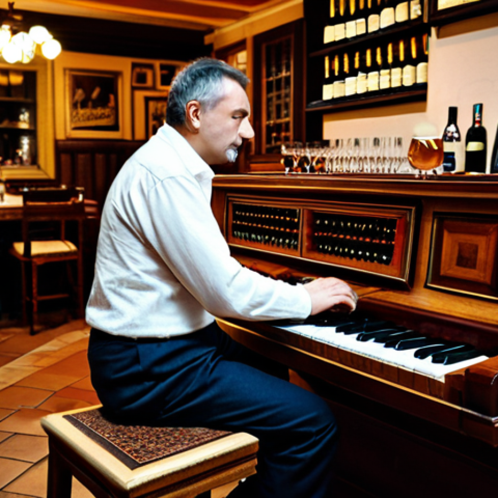 헝가리 음악과 전통 춤 - Traditional Hungarian Musician**
"A fully clothed Hungarian musician playing a cimbalom in a cozy B...